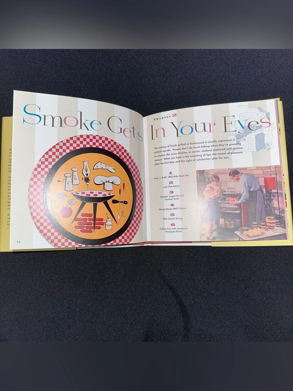 Patio Daddy-O Cookbook hardback book with dust Cover retro recipes & pictures